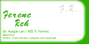 ferenc reh business card